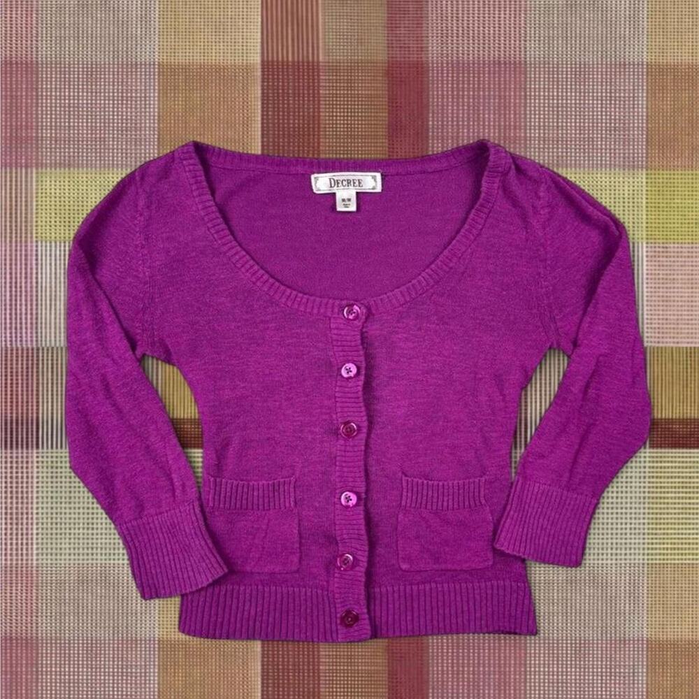 Vintage 2000’s Purple Cardigan with Pockets